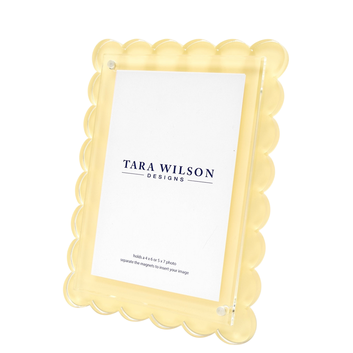 Pastel Yellow Acrylic Scallop Frame
