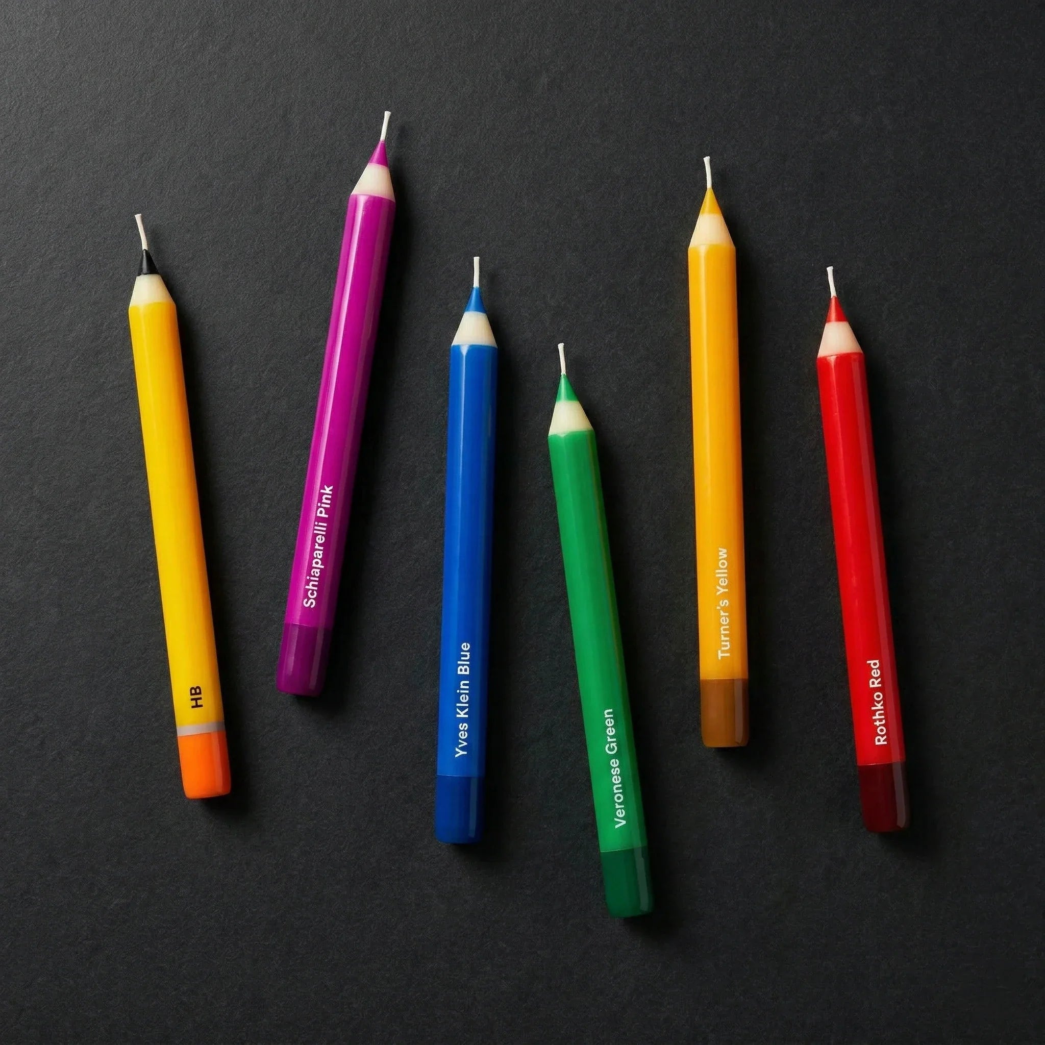 Pencil Taper Candles – Multicolor (5 pack)