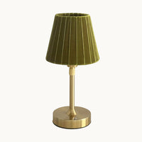 Pietra green extendable velvet lamp