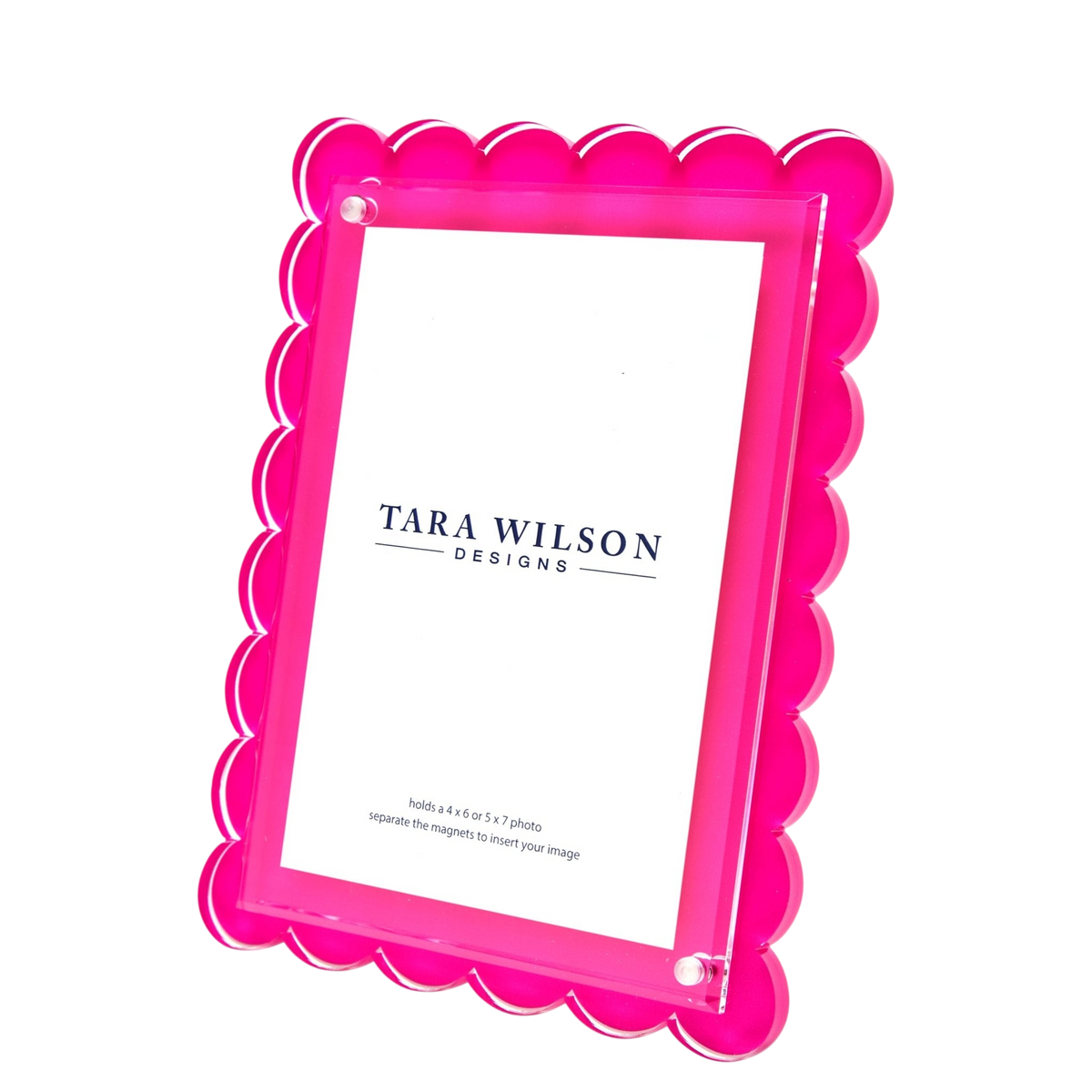 Pink Acrylic Scallop Frame