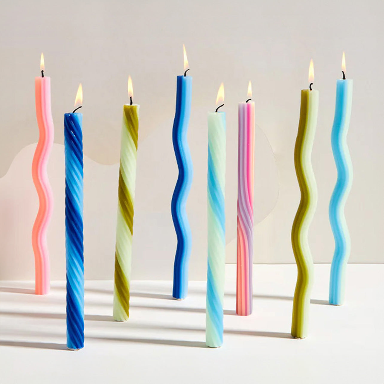 Wiggle Candles - Mint (2 pack)