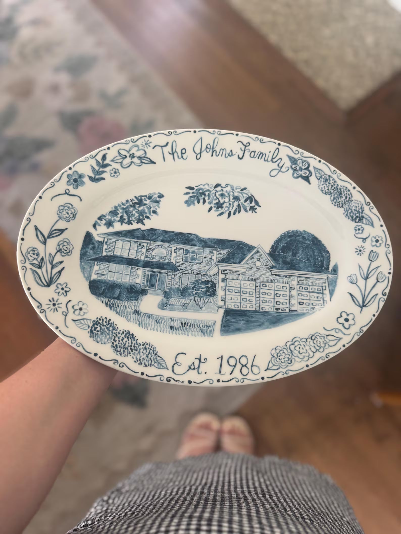 Custom Venue/Building Painted Plate by Mallory