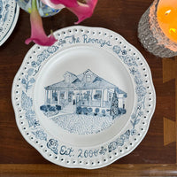 Custom Venue/Building Painted Plate by Mallory