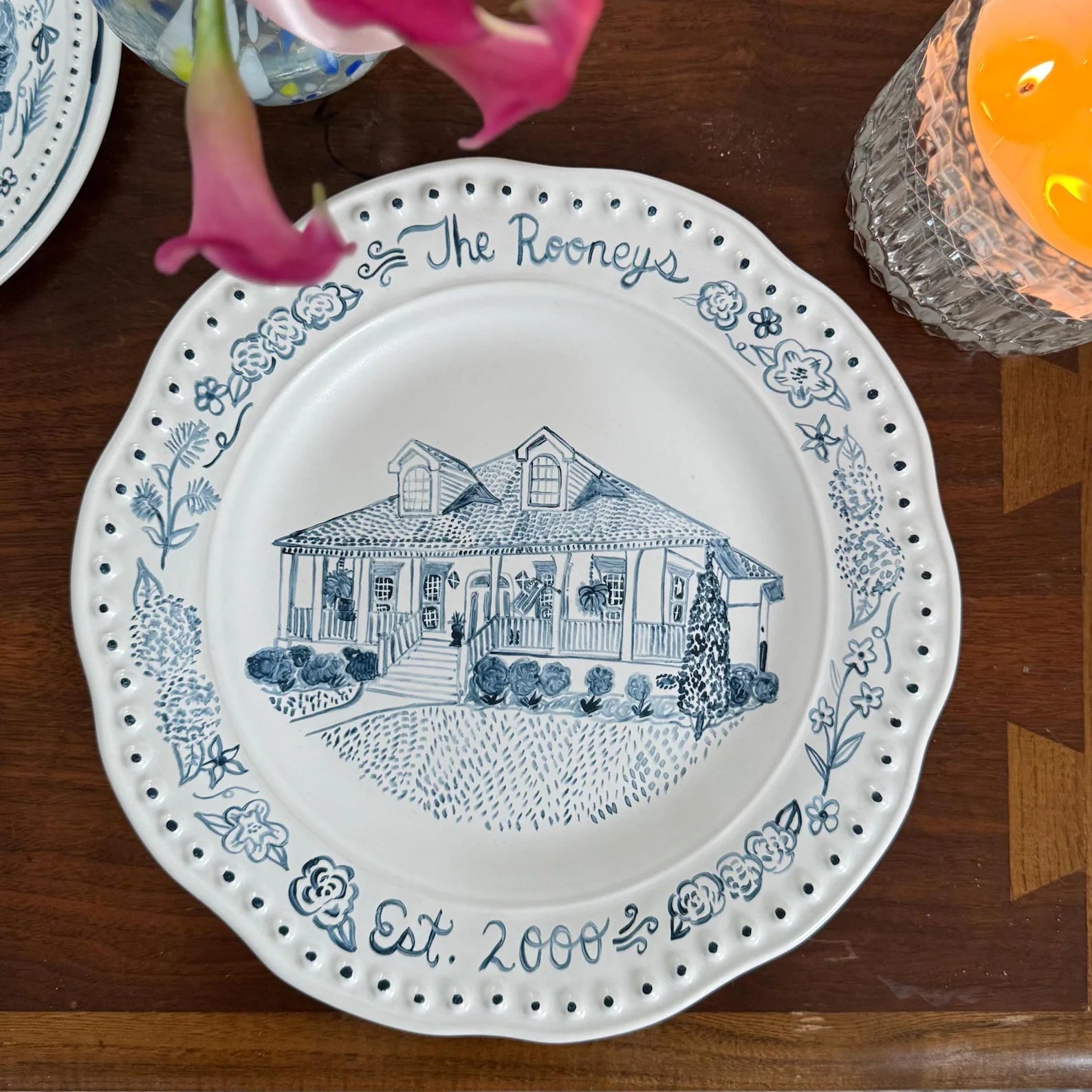 Custom Venue/Building Painted Plate by Mallory