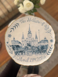 Custom Venue/Building Painted Plate by Mallory