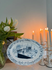 Custom Venue/Building Painted Plate by Mallory