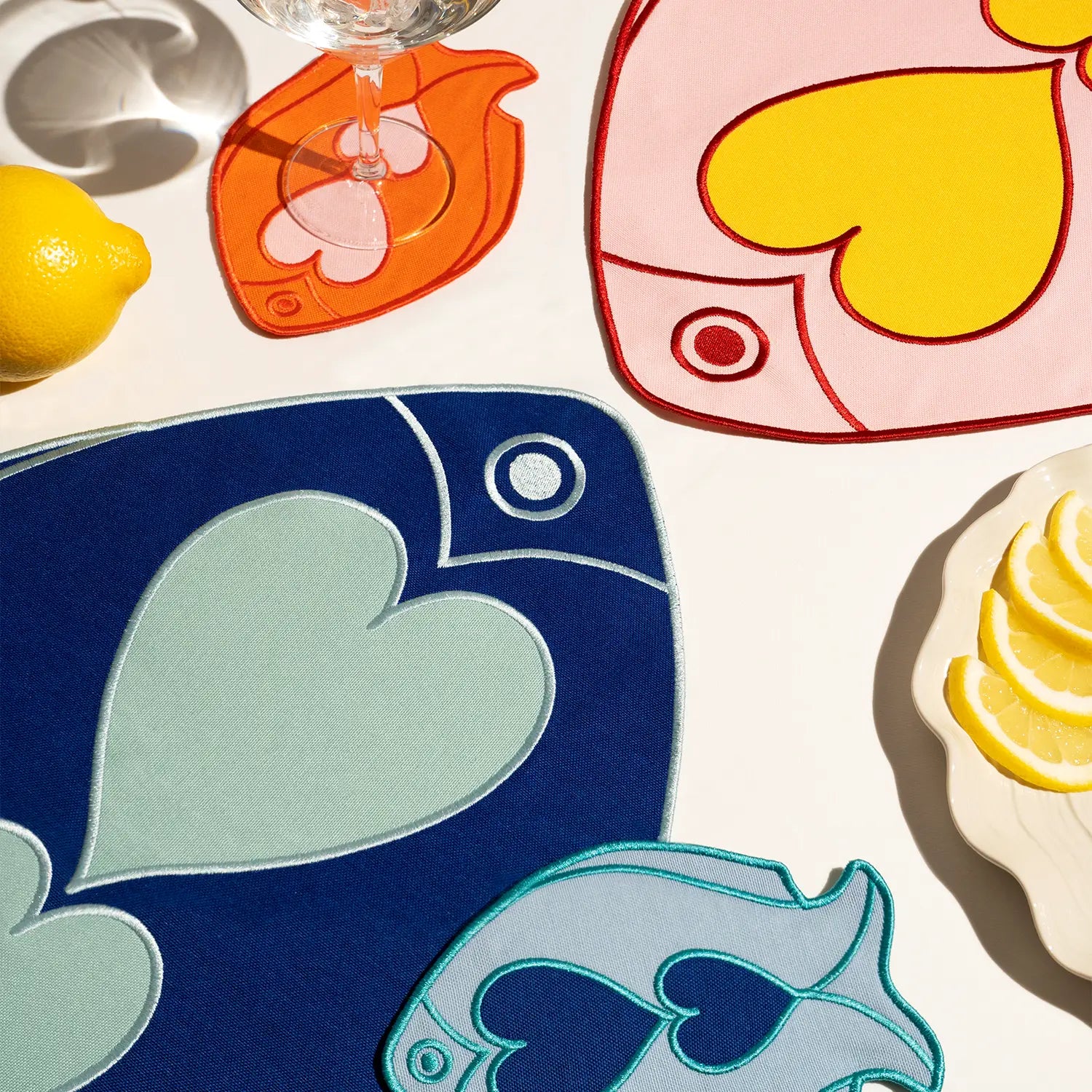 Octaevo Placemat - Fish Blue (Set of 2)