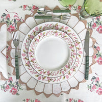 Roses linen tablecloth