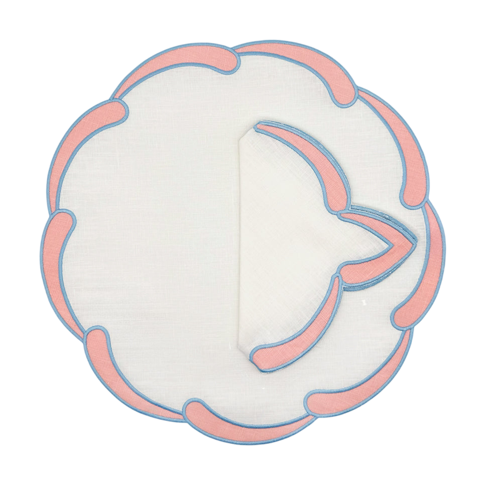 Poppy pink linen placemat (set of 4)