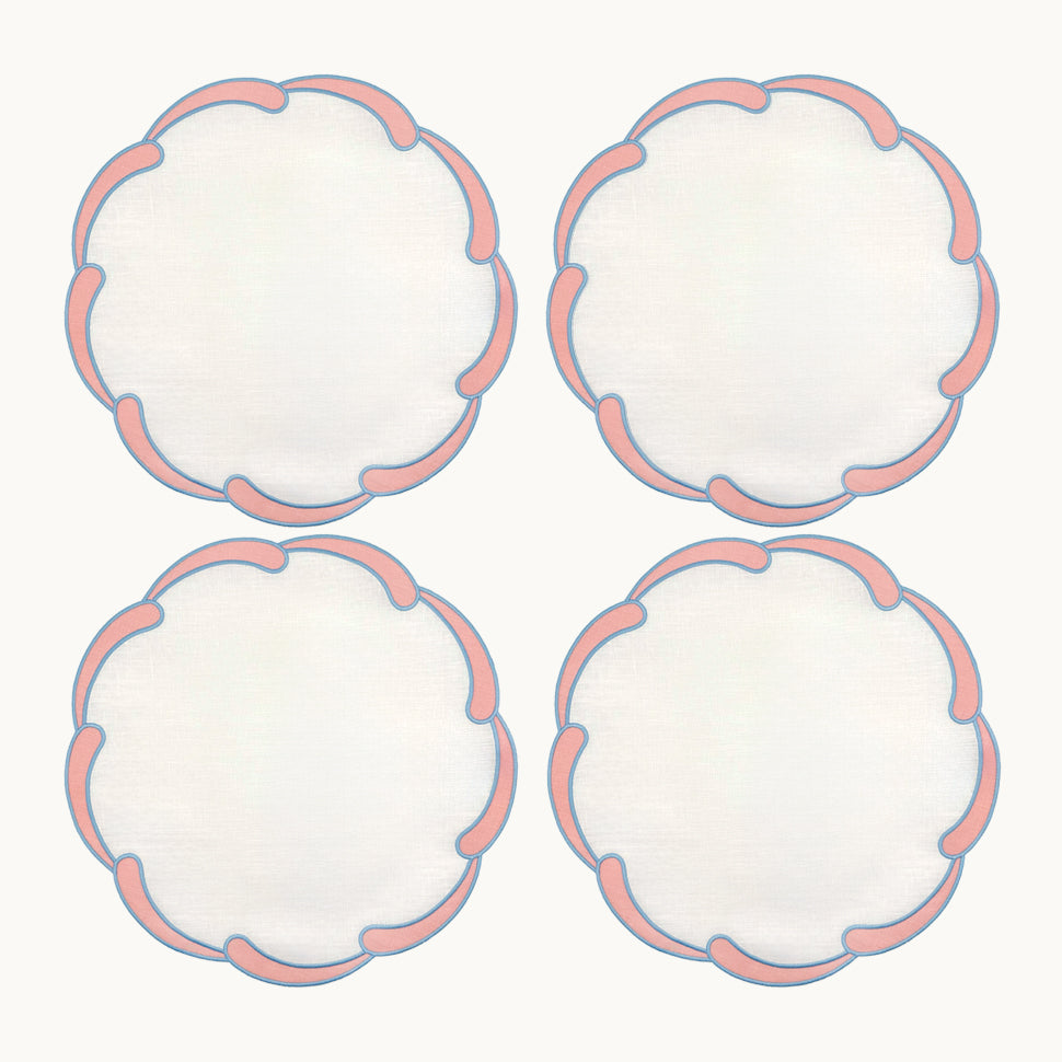 Poppy pink linen placemat (set of 4)