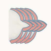 Poppy pink linen napkin (set of 4)