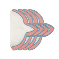 Poppy pink linen napkin (set of 4)
