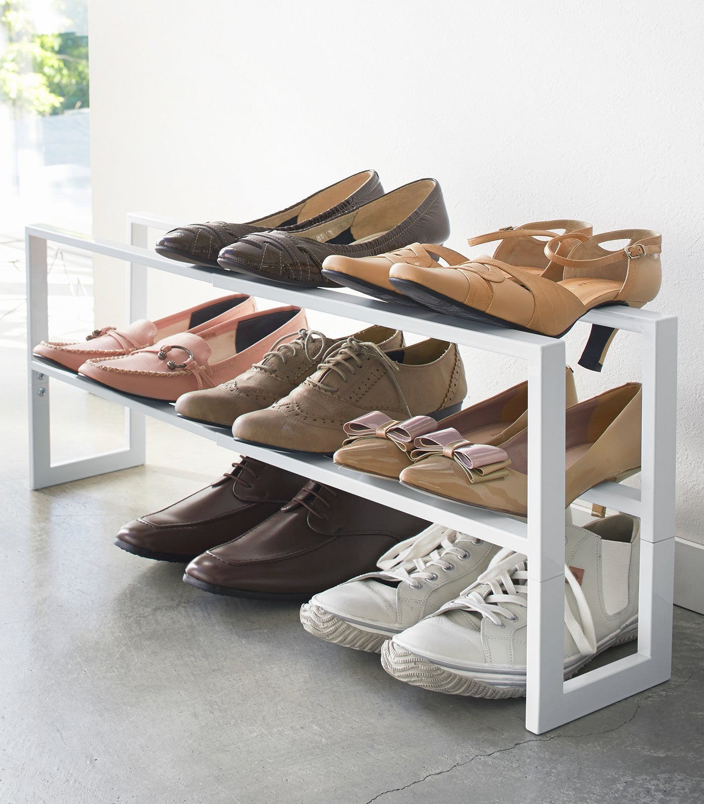 Two-Tier Expandable Shoe Rack (12" H)  - Steel