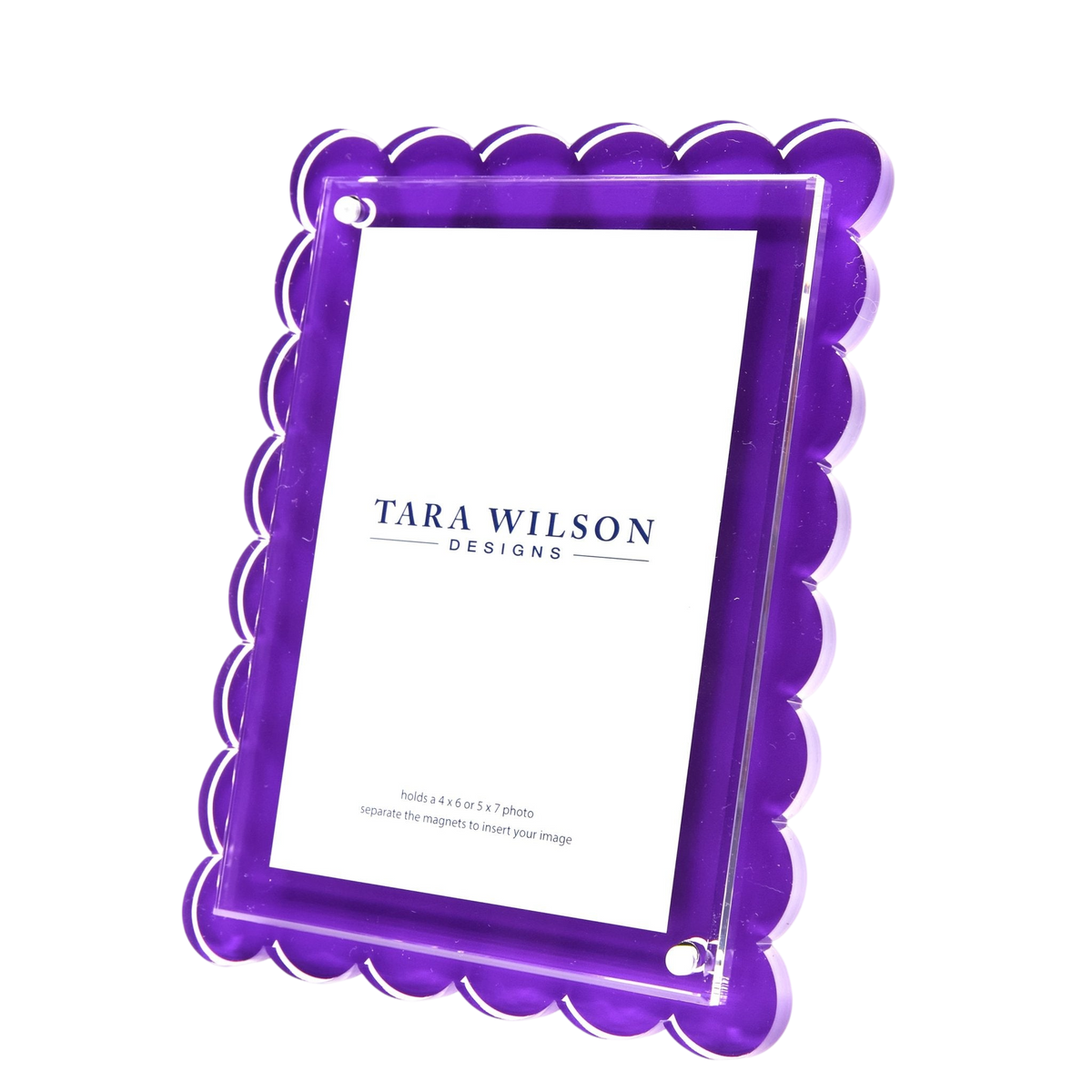 Purple Acrylic Scallop Frame