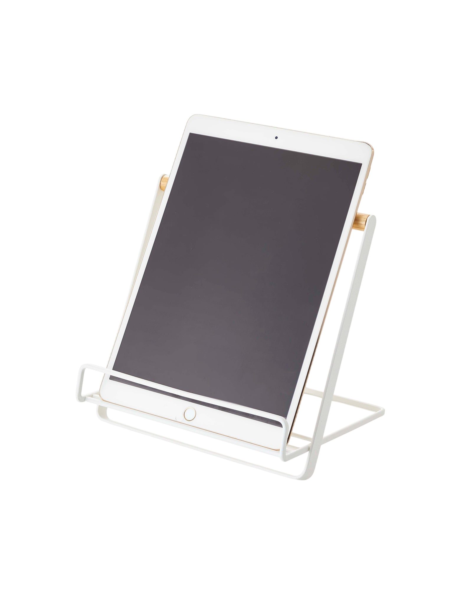 Tablet and Cookbook Stand - Steel + Wood