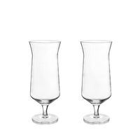 Raye Angled Crystal Hurricane Glasses Set of 2