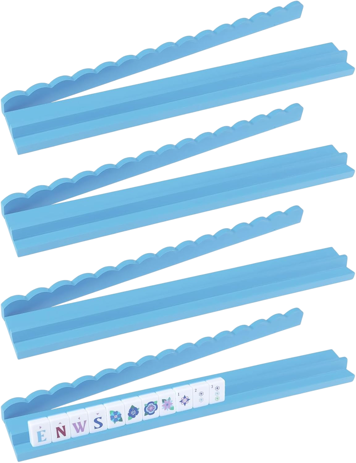 Wooden Racks with Scalloped Pushers - 20"