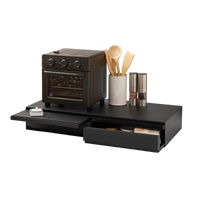 Countertop Drawer with Pull-Out Shelf - Wide - Steel