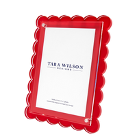 Red Acrylic Scallop Frame