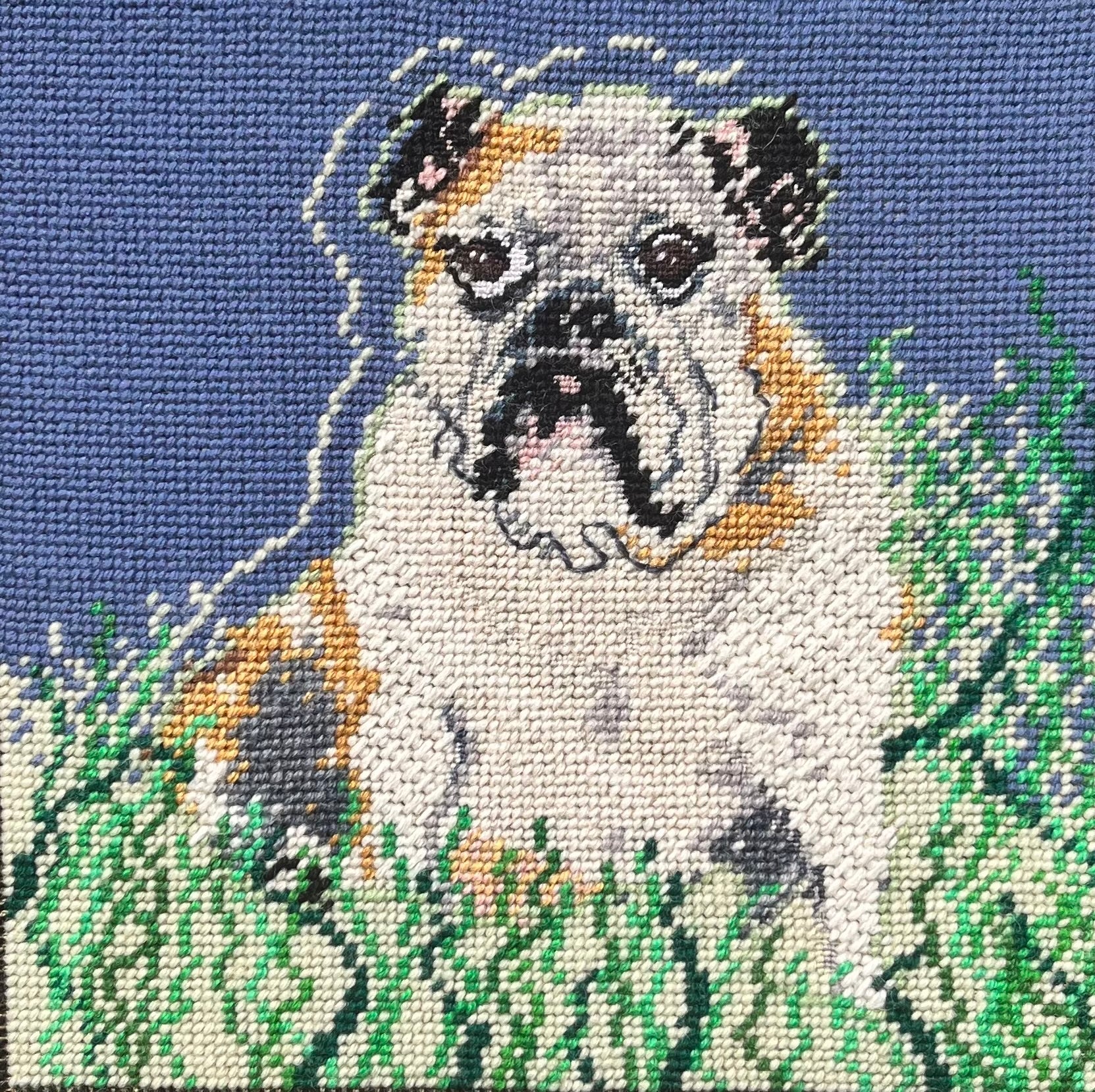 Custom Needlepoint Pillow - Pet Portrait