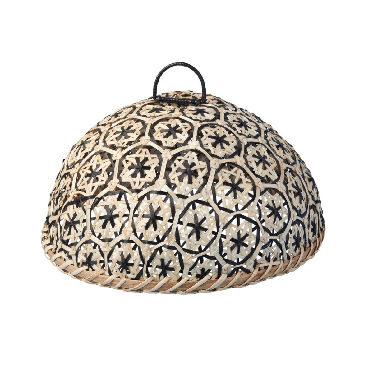 Safirah Bamboo Cloche, Black & Natural