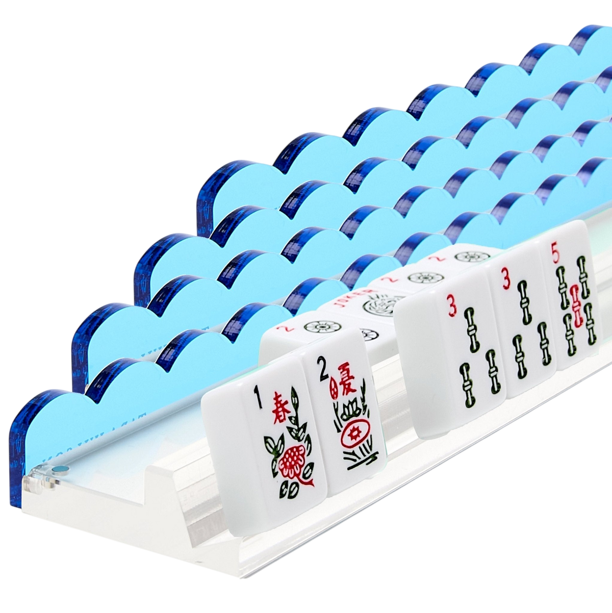 Sapphire Blue Acrylic Mahjong Racks