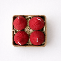 Large Strawberry Candles - 4 Pack