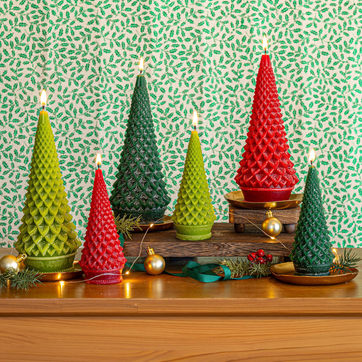 Accent Sculpted Tree Candle - Forest