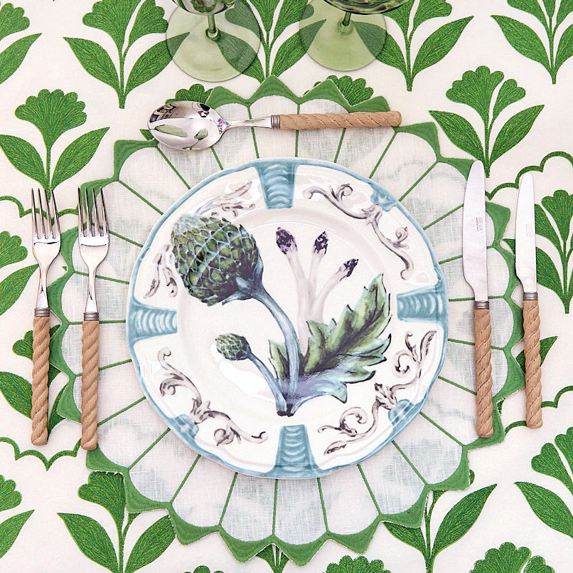 Josephine green table runner