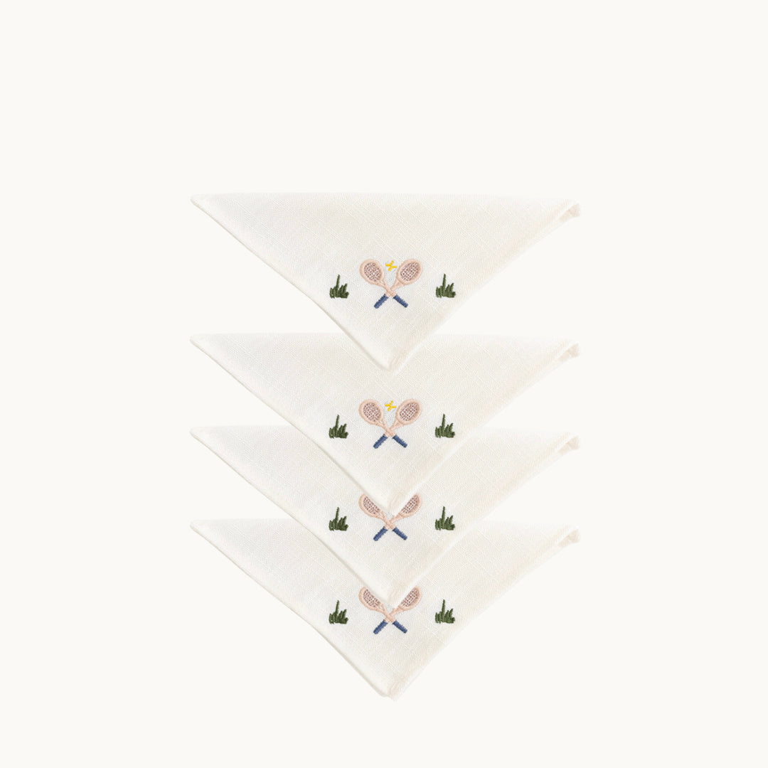 Tennis cocktail napkin (set of 4)