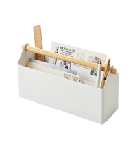 Pen + Desk Organizer - Large - Steel + Wood