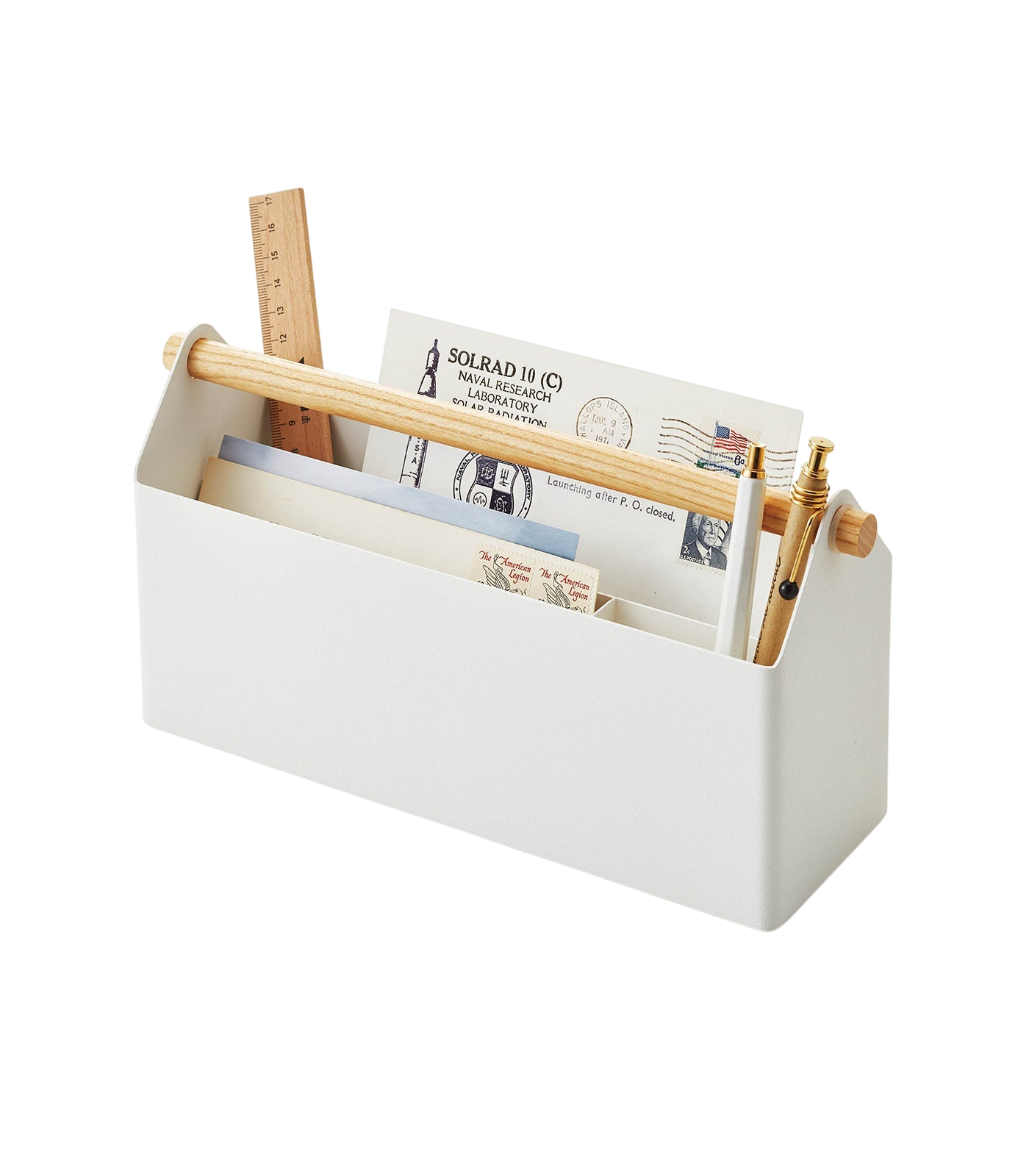 Pen + Desk Organizer - Large - Steel + Wood