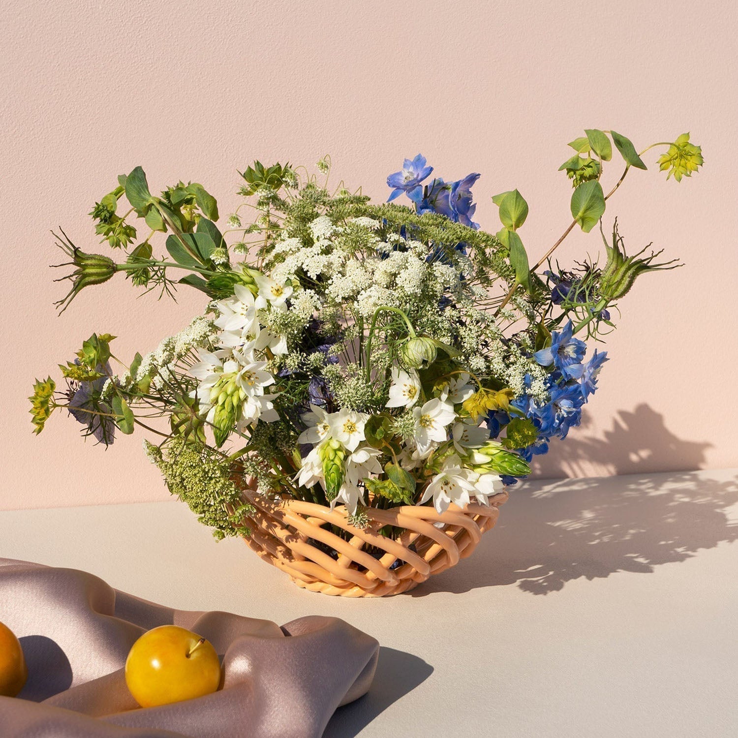 OCTAEVO Sicilia Ceramic Basket Small - Tangerine