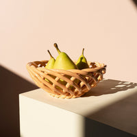 OCTAEVO Sicilia Ceramic Basket Small - Tangerine