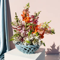 OCTAEVO Sicilia Ceramic Basket Small - Light Blue