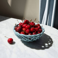 OCTAEVO Sicilia Ceramic Basket Small - Light Blue