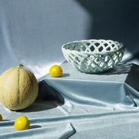 OCTAEVO Sicilia Ceramic Basket Large - Light Mint