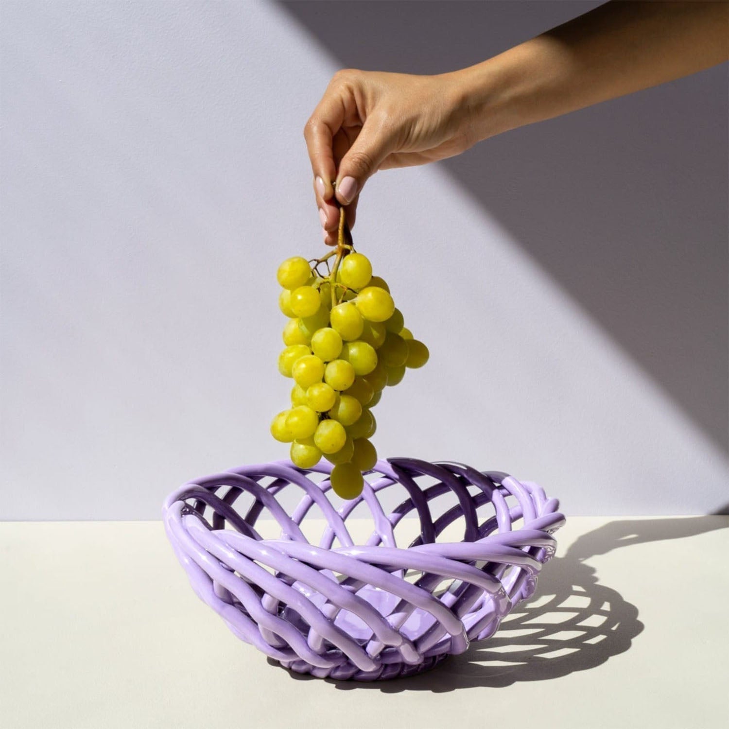 OCTAEVO Sicilia Ceramic Basket Large - Lilac