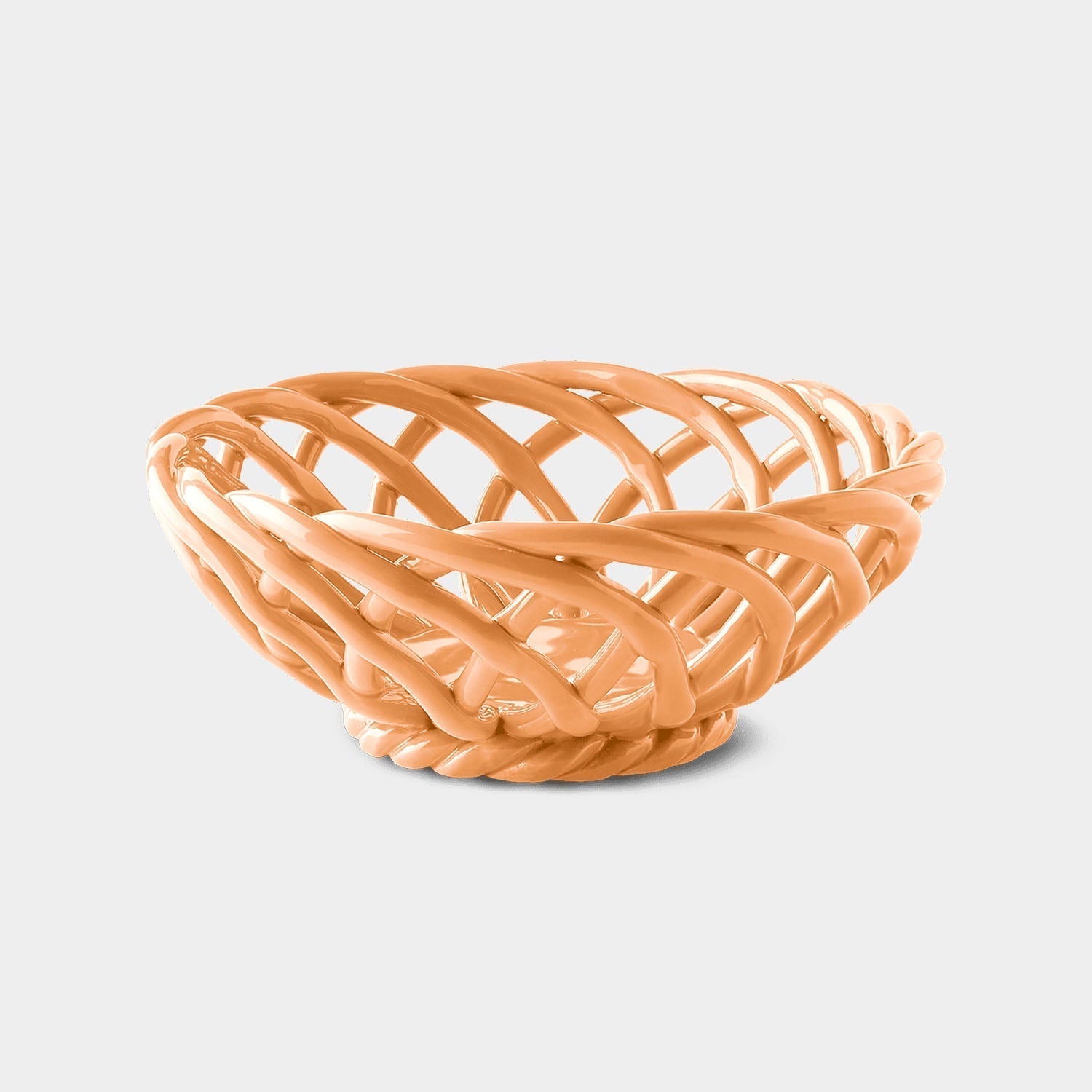 OCTAEVO Sicilia Ceramic Basket Small - Tangerine