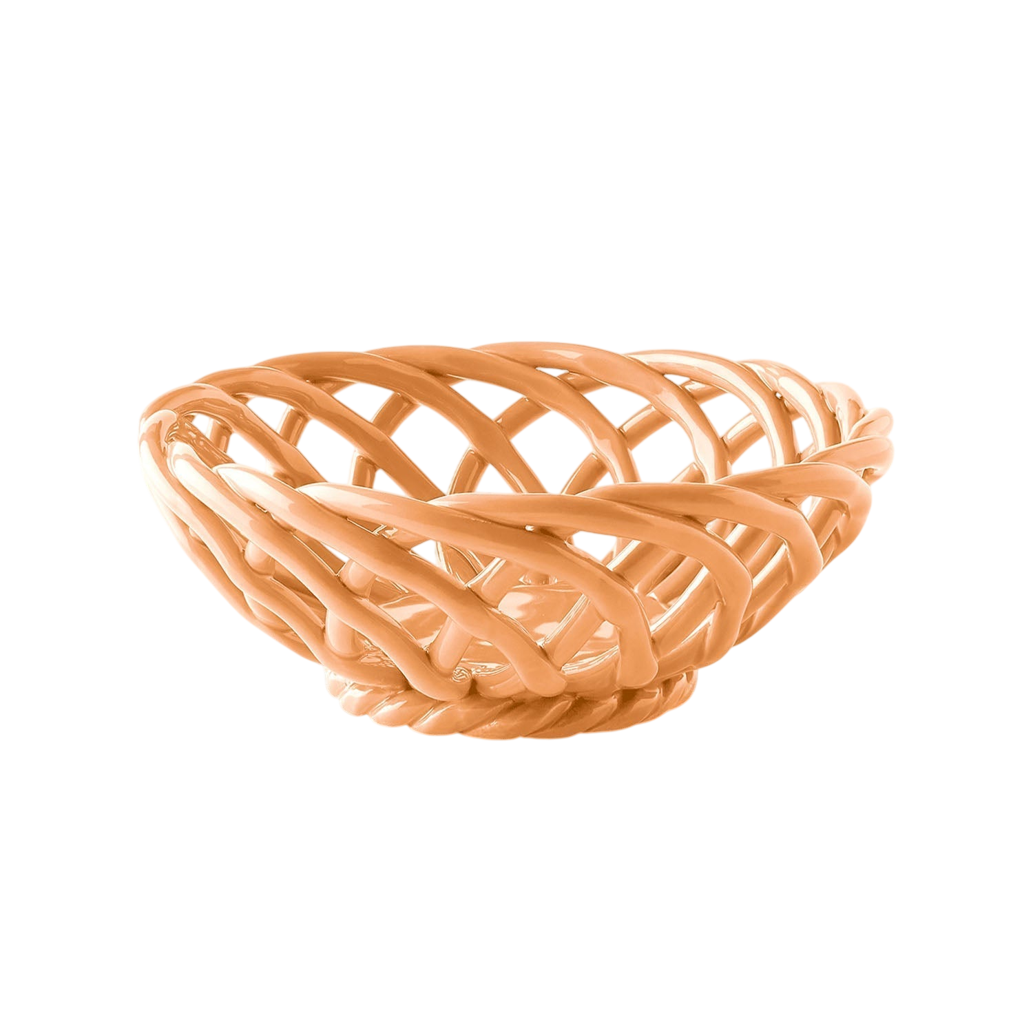 OCTAEVO Sicilia Ceramic Basket Small - Tangerine