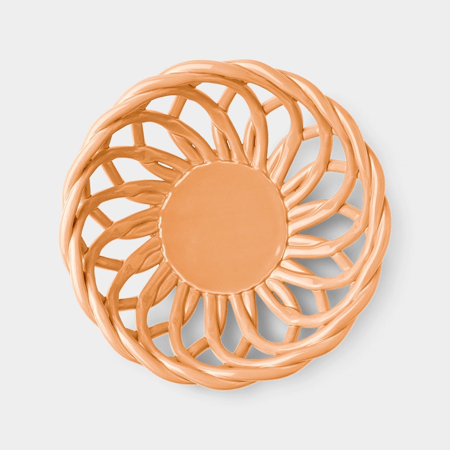 OCTAEVO Sicilia Ceramic Basket Small - Tangerine