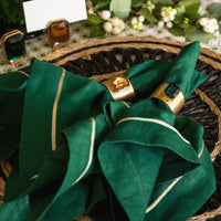 Single Gem Napkin Rings - Emerald (Set of 2)