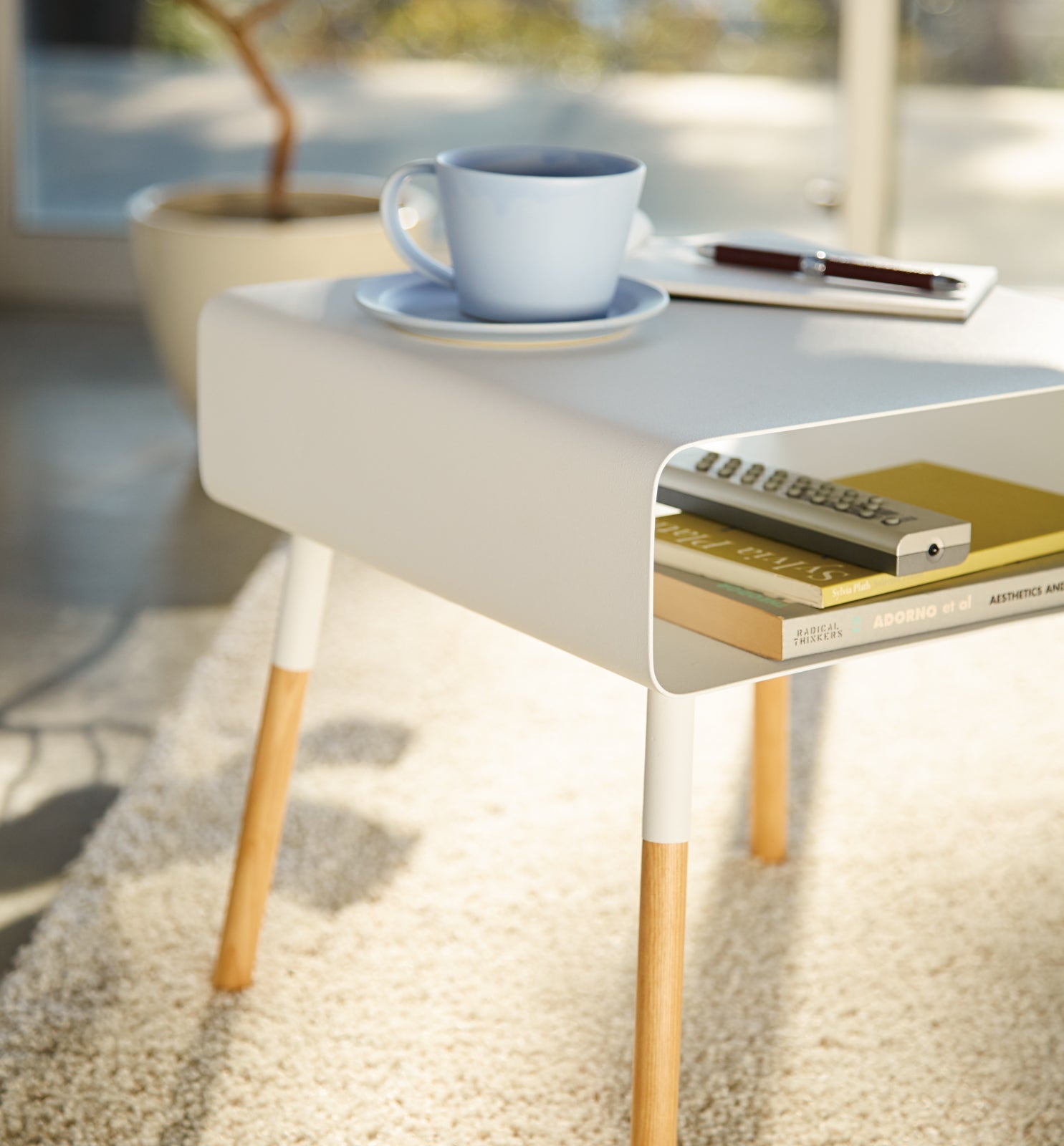 Storage Table - Tall (23" H)  - Steel + Wood