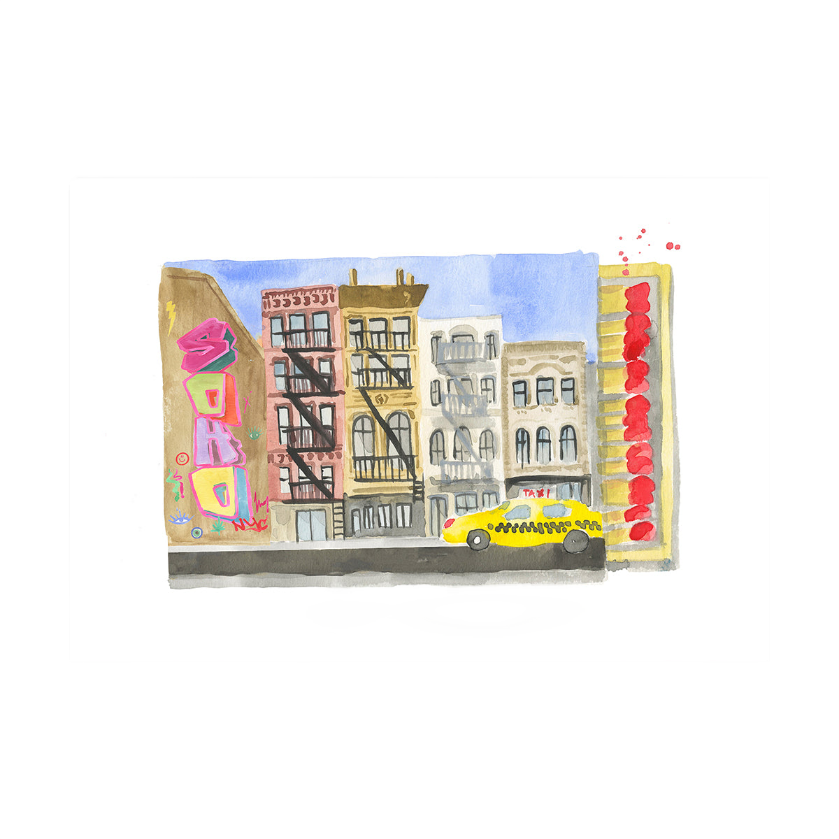 Soho Matchbook Art Print