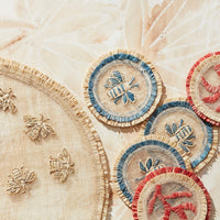 Coral Straw Coasters (Set of 4)