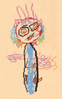 Custom Needlepoint Pillow - Child's Art