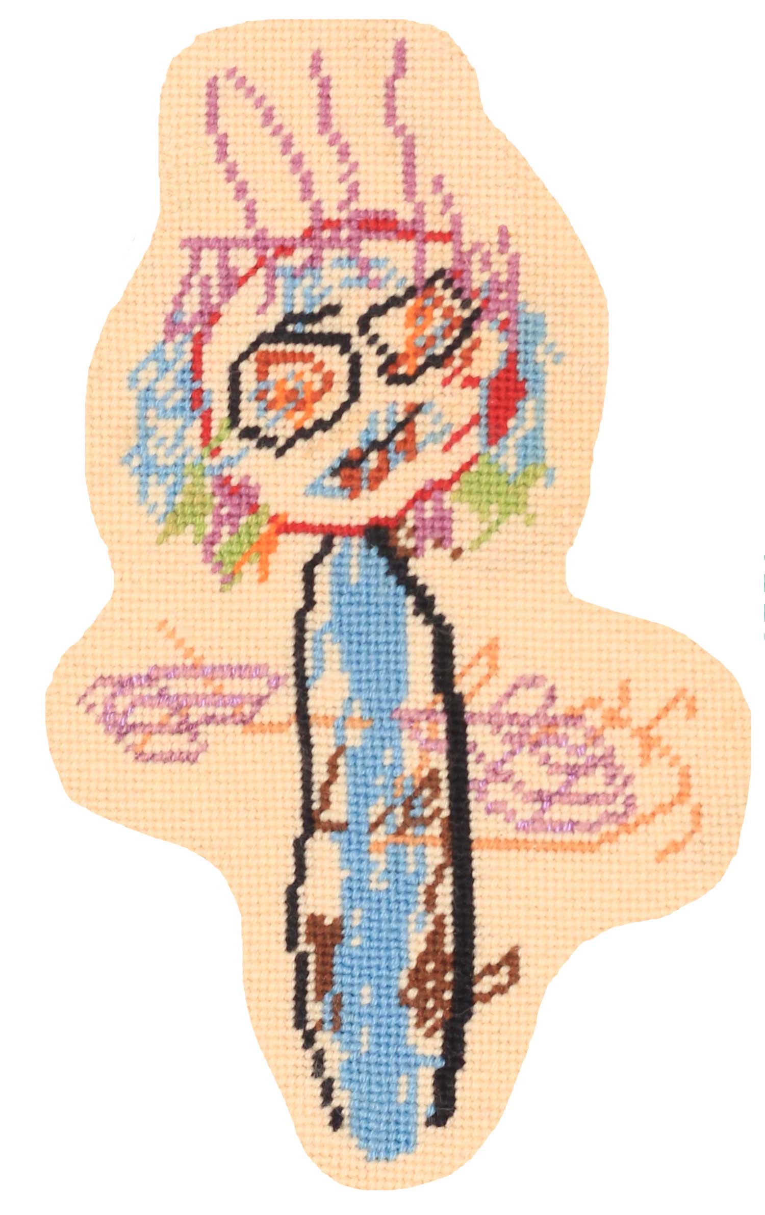 Custom Needlepoint Pillow - Child's Art