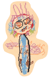 Custom Needlepoint Pillow - Child's Art