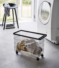 Rolling Wire Basket (14.8" H)  - Steel