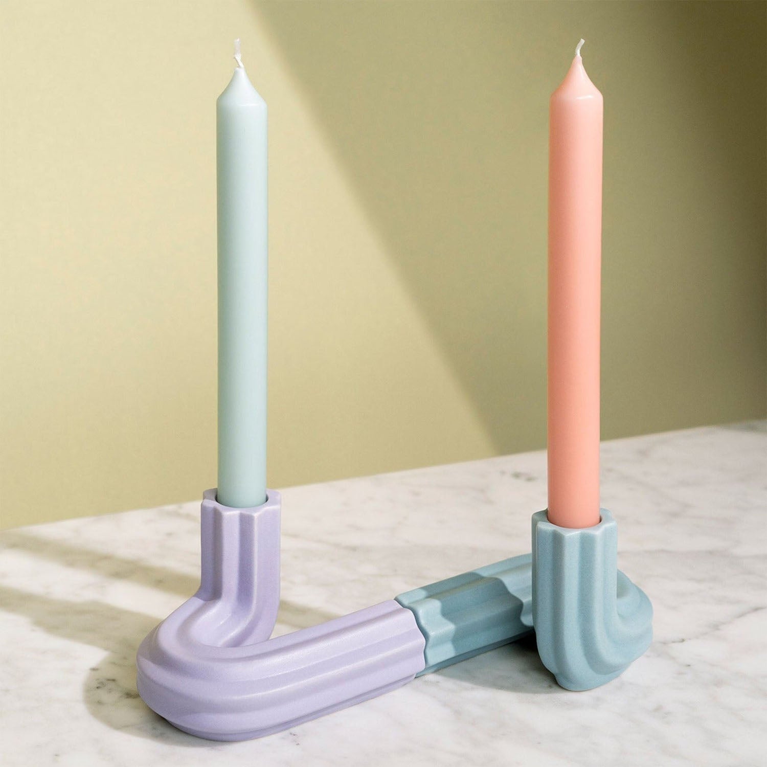 OCTAEVO Templo Candle Holder - Light Blue